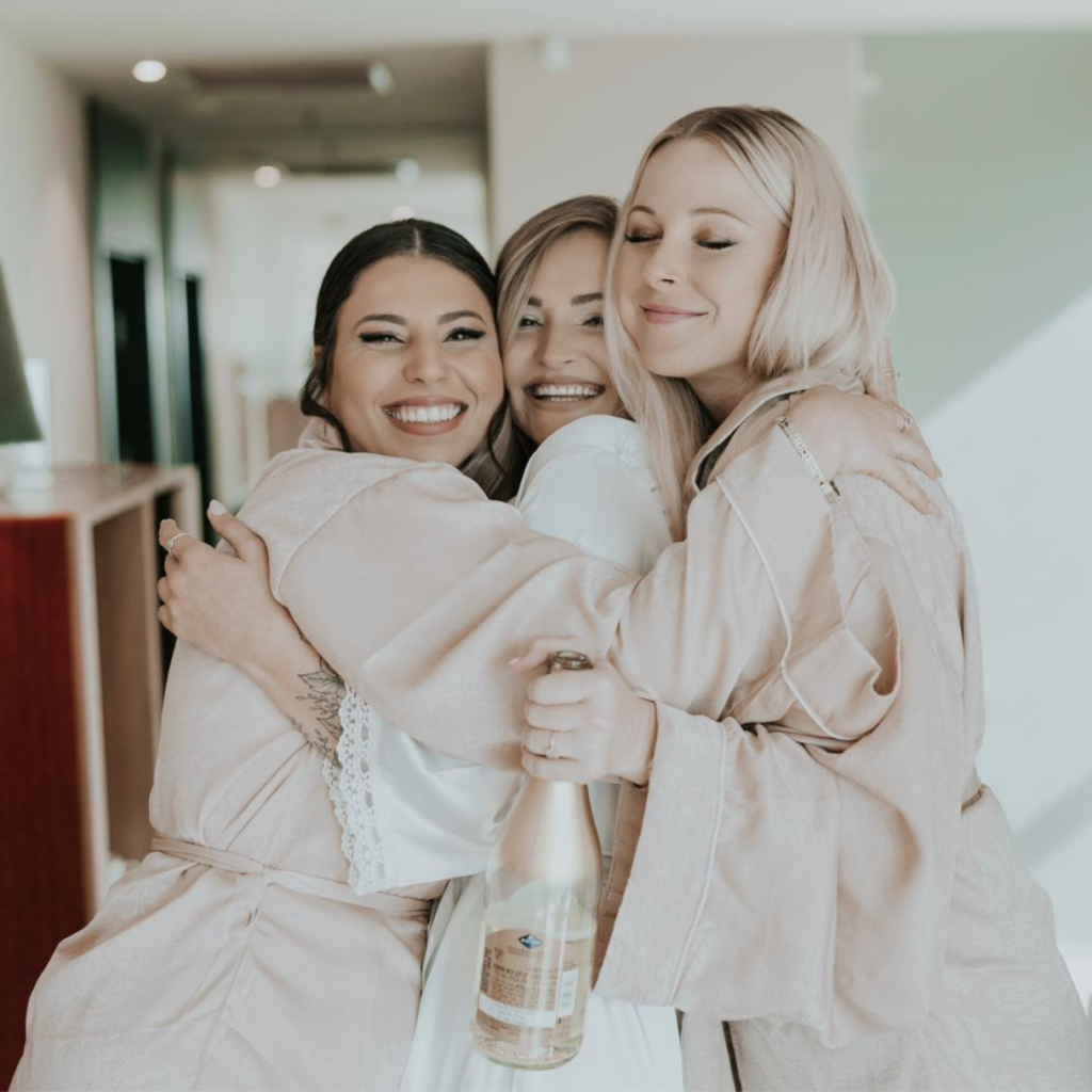 wedding bliss , bridesmaids friends