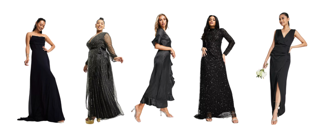 black bridesmaid dresses